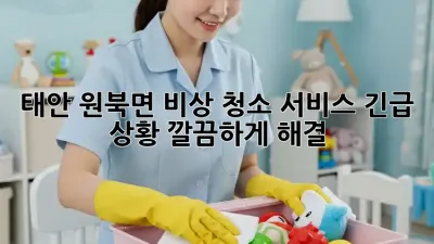 태안 원북면 비상 청소 서비스: 긴급 상황, 깔끔하게 해결!
