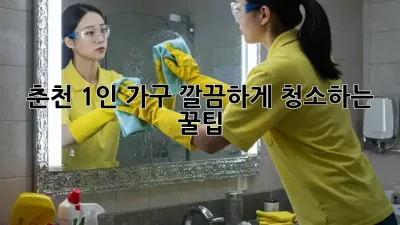 춘천 1인 가구, 깔끔하게 청소하는 꿀팁!